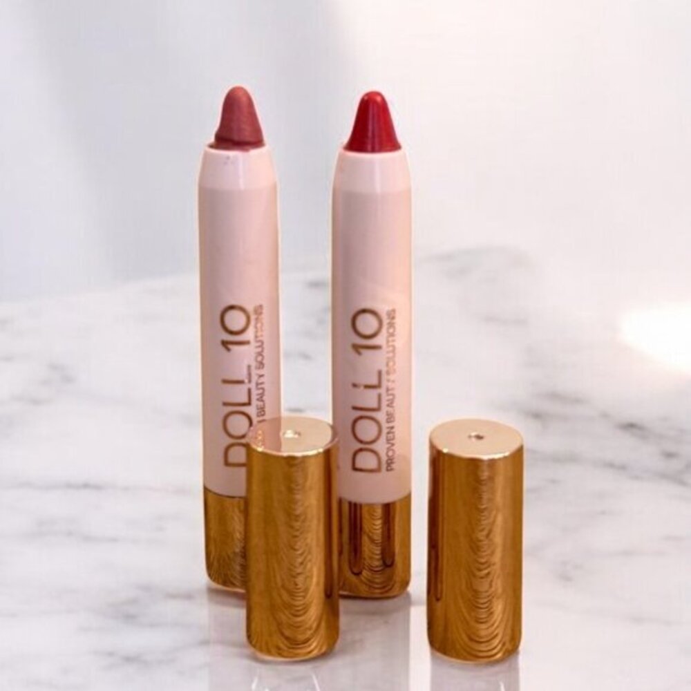 DOLL 10 Lip Crayon Bundle X2 Full Size Be Fearless & No Boundaries Shades
